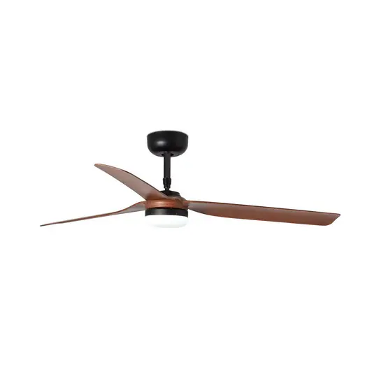 LED stropní ventilátor Punt M, tichý, DC, černý/tmavé dřevo Akce