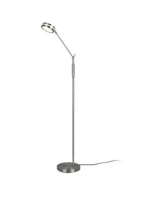 Akce LED stojací lampa Franklin, senzorový stmívač, matný nikl