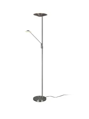 Top Prodej LED stojací lampa Brantford, lampa na čtení matný nikl