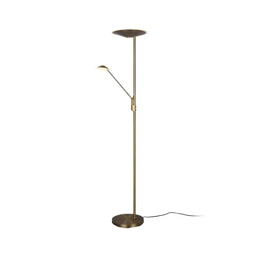 LED stojací lampa Brantford lampa na čtení, starý mosaz Akční Cena