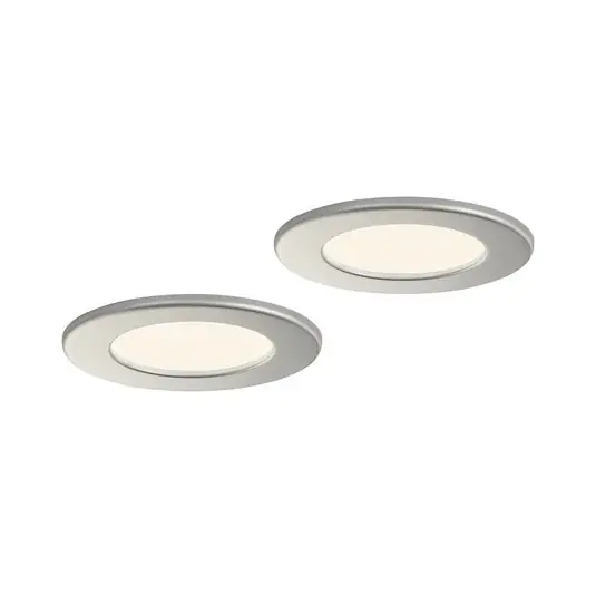 Kup Teď Prios LED vestavné svítidlo Cadance, stříbrné, 12 cm, sada 2 kusů, CCT