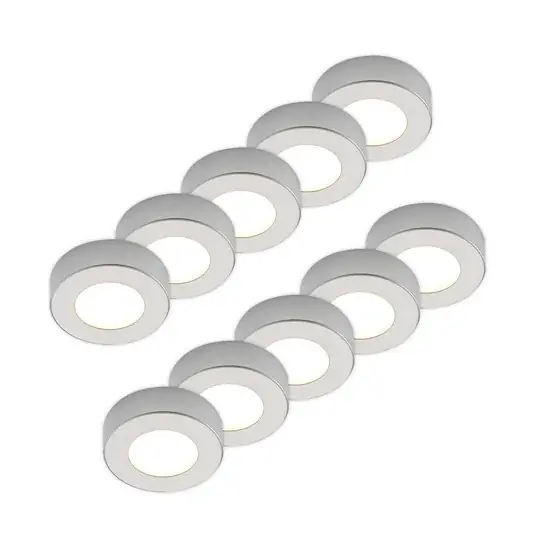 Rychlé Dodání Stropní svítidlo Prios LED Edwina, stříbrná, 12 cm, sada 10 kusů