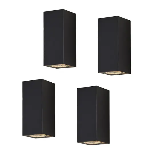 Originální Lucande nástěnné bodové svítidlo Lavina, 17 cm, antracit, 2 světla, 4 kusy