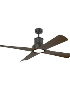 Novinka Stropní ventilátor Winche M LED lampa IP44 černá