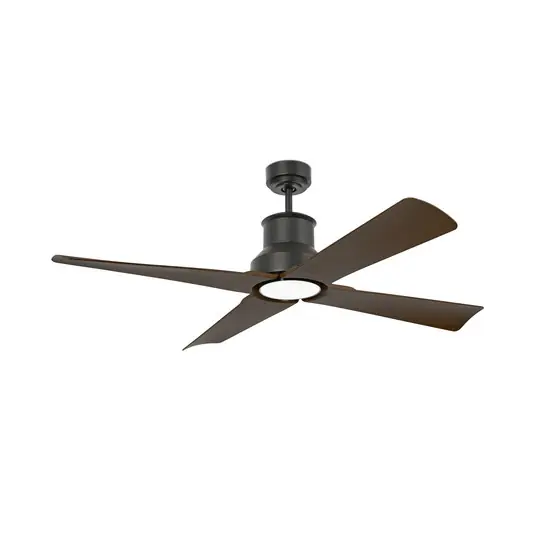 Novinka Stropní ventilátor Winche M LED lampa IP44 černá