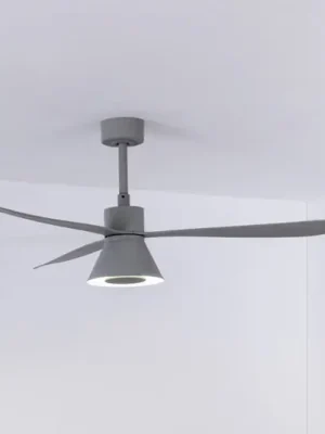 Víkendová Akce Stropní ventilátor Amelia Cone, LED světlo, šedá