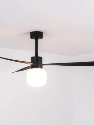 Stropní ventilátor Amelia Ball LED světlo černá Odeslání Ihned