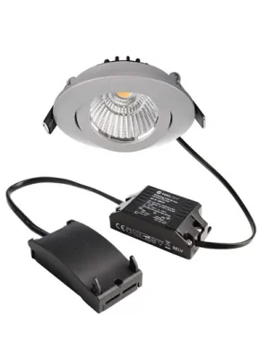 Vrácení Zdarma LED stropní vestavný reflektor Dione 4 000 K stříbrně šedý