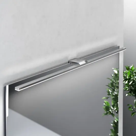 Zrcadlové světlo LED Triga IP44, chrom, 80 cm, 3 000 K Nejlepší Cena