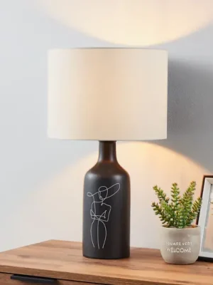 Poslední Šance EGLO Vinoza stolní lampa, černá, stínidlo bílá