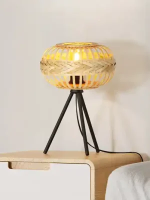 EGLO Amsfield 1 stolní lampa ze dřeva, třínožka Cenově Výhodný