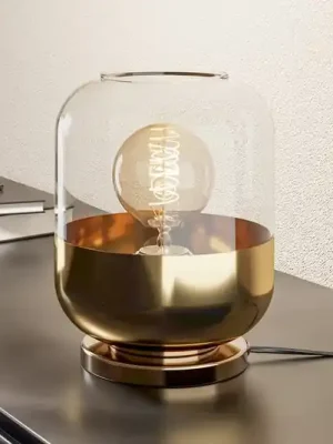 Sleva EGLO Maryvilla stolní lampa, zlatá/čirá