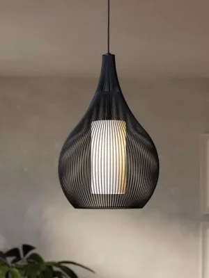 EGLO Razoni 1 závěsné světlo, jeden zdroj, černá Rychlé Dodání