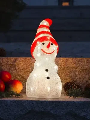 LED světelná figurka sněhuláka venkovní, IP44 Finální Výprodej