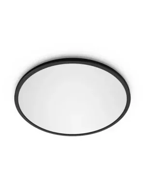 Přímo Od Výrobce Stropní svítidlo Philips SuperSlim LED, IP44, Ø 29,5 cm, černé