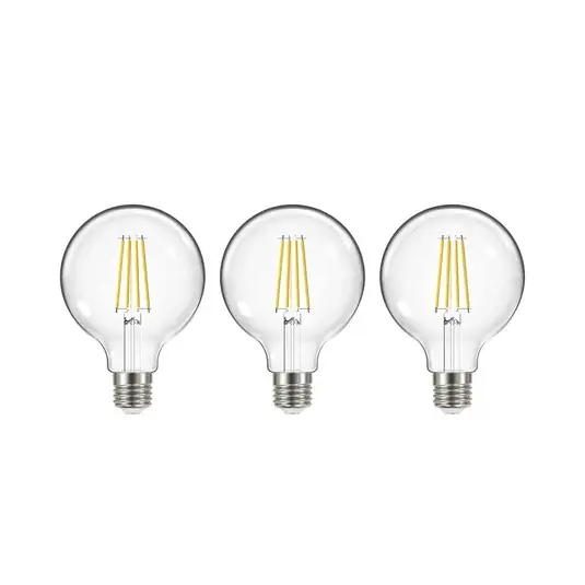 Žárovka LED, E27, G95, 3,8W, 2700K, 806lm, 3 kusy Vysoce Kvalitní