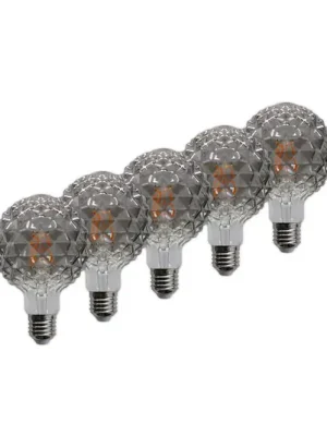E27 3,8W LED žárovka G95 918 struktura smoke 5ks Akční Nabídka