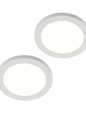 Stropní svítidlo Prios LED Aureka, sada 2 kusů, senzor, Ø 23 cm, bílé Akční Cena