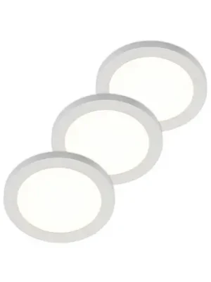 Stropní svítidlo Prios LED Aureka, sada 3 kusů, senzor, Ø 23 cm, bílé Levný