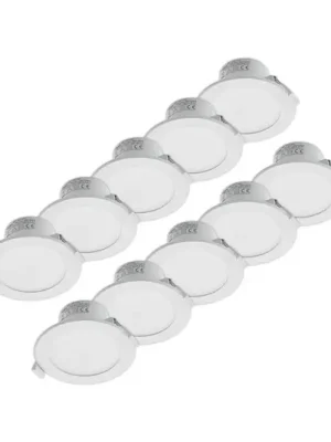 Odeslání Ihned Prios LED vestavné svítidlo Rida, sada 10 kusů, bílé, 12 cm, CCT, IP44
