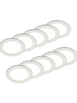 Prios LED vestavné svítidlo Cadance, bílé, 17 cm, sada 10 kusů, CCT Levný