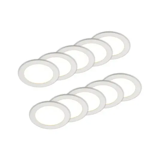 Prios LED vestavné svítidlo Cadance, bílé, 17 cm, sada 10 kusů, CCT Levný
