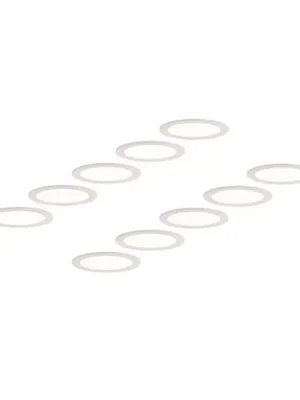 Prios LED vestavné svítidlo Cadance, bílé, 22 cm, sada 10 ks, CCT Výhodná Nabídka