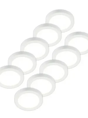 Stropní svítidlo Prios LED Edwina, bílé, 25 cm, sada 10 kusů Rychlé Dodání