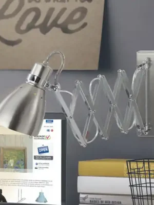 Cenově Výhodný Pružinová nůžková lampa, stříbrná/chromovaná