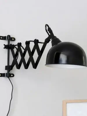 Víkendová Akce Nůžková lampa Yorkshire na zeď, černá