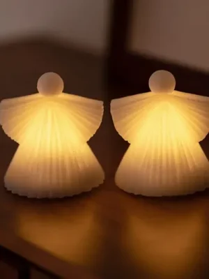 Cenově Výhodný LED dekorační figurka Asta anděl vosk bílá 10cm 2k