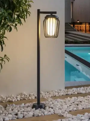 Akce Světlo na cestu Lucande Chandan, 100 cm, černá, hliník