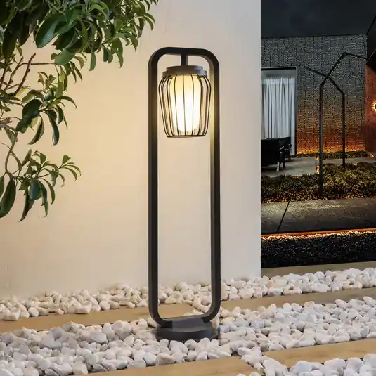 Finální Výprodej Světlo na cestu Lucande Chandan, 90 cm, antracit, hliník