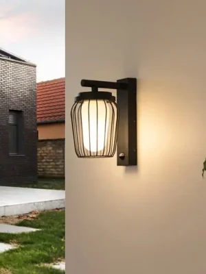 Časově Omezené Lucande Venkovní nástěnné svítidlo Chandan, 30 cm, antracit, senzor