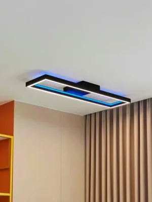 Stropní svítidlo Lucande Smart LED Tjado, 100 cm, černá, RGBW Oblíbený