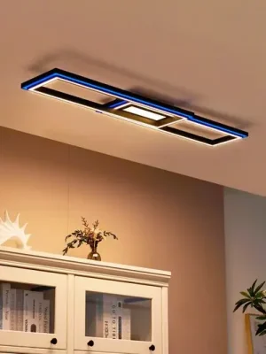 Stropní svítidlo Lucande Smart LED Tjado 115 cm černé RGB CCT Akce