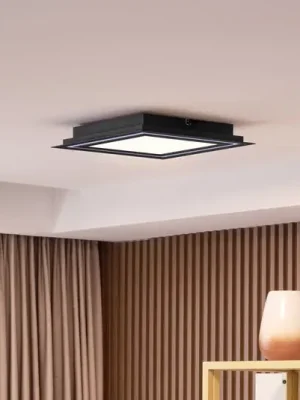Stropní svítidlo Lucande LED Leicy, černé, 34 cm, RGB, CCT Finální Výprodej