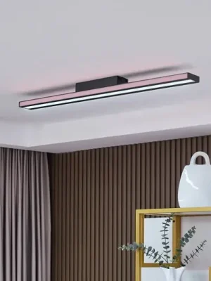 Sezónní Sleva Stropní svítidlo Lucande Smart LED Leicy black 8 cm RGB CCT
