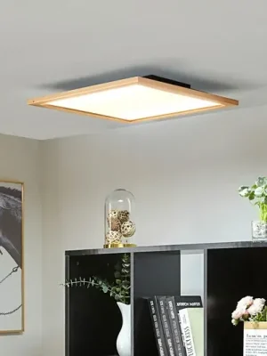 Odeslání Ihned Stropní svítidlo Lucande LED Joren, 52 cm, dřevo, CCT, dálkové ovládání