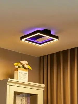 Akce Stropní svítidlo Lucande Smart LED Tjado, 30 cm, černá, RGBW