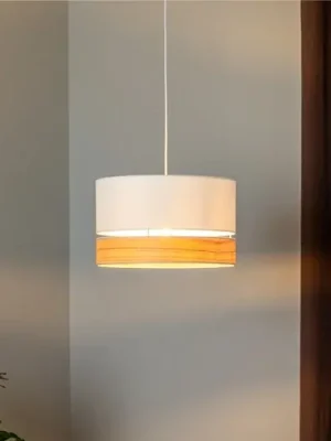 Závěsné světlo Euluna Levo, Ø 40 cm, jasan/ecru Poslední Šance