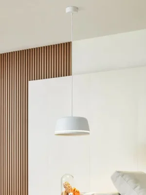 Závěsné svítidlo Lucande LED Faelinor, bílé, hliník, Ø 35 cm Aktuální