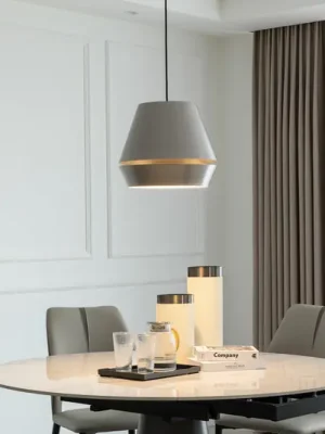 Nová Kolekce Lucande Mynoria LED závěsné svítidlo, šedá barva, hliník, Ø 35 cm