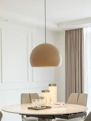 Závěsné svítidlo Lucande LED Lythara, hnědá barva, Ø 50 cm, hliník Sezónní Sleva