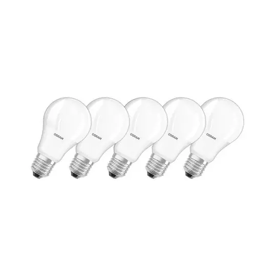 LED žárovka OSRAM Base Classic A E27 8,5 W 806 lm, balení po 5 ks Cenově Výhodný