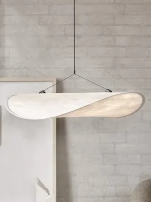 Vysoce Kvalitní Závěsné světlo LED New Works Tense, Ø 70 cm, bílé