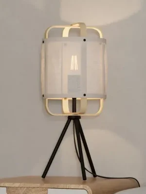 Stolní lampa Surfleet se stínidlem bambus/len Pouze Dnes