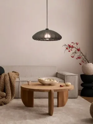 Jen Po Omezenou Doba Závěsné světlo Barlaston, 1žárovková, černá, textilní