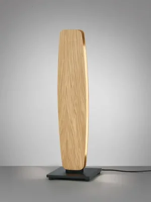 Vysoce Kvalitní Stolní lampa Quitani Persida LED, výška 50 cm, dub, 2 700 K
