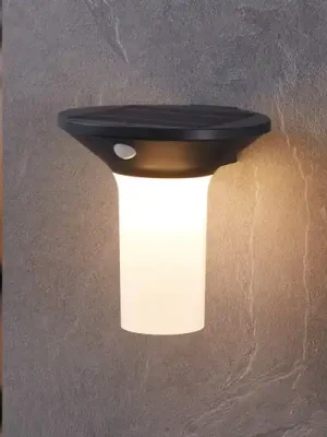 Corbezzola LED solární venkovní nástěnné svítidlo, černé, senzor Akce